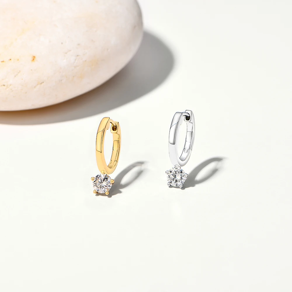 

MINTYBOX S925 стерлингового серебра обруч звезда муассанит серьги-гвоздики для женщин лабораторные серьги-капли с бриллиантами подарок на день рождения ювелирные изделия