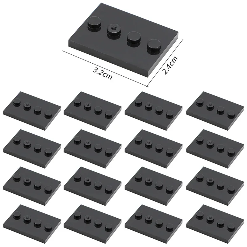 MOC-Stand Base Plate para Mini Action Figures, Modelo de Blocos de Construção, Pequenas Partículas, 1x4, DIY Bricks Toys para Crianças, 50 Pcs, 100 Pcs, 200Pcs