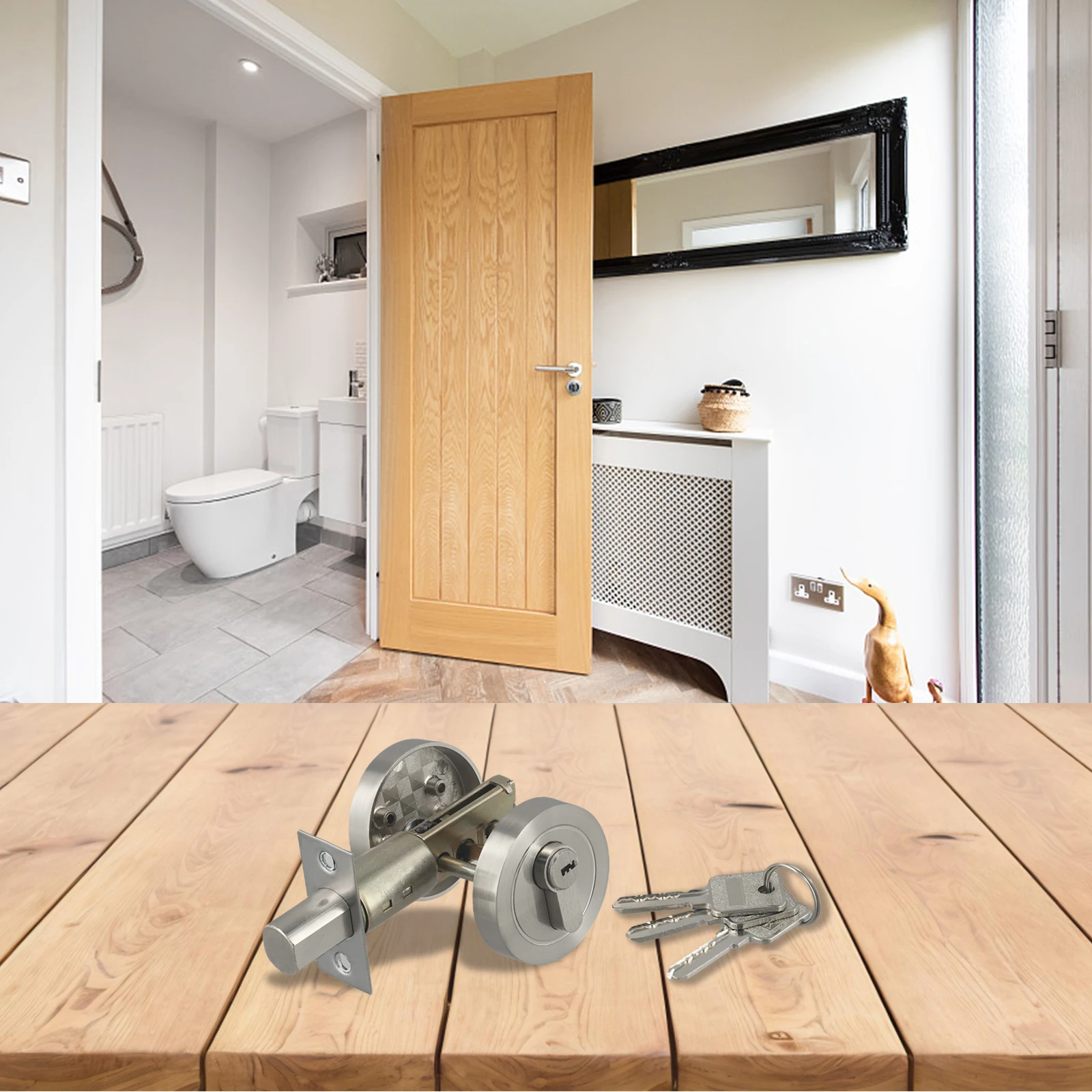 As Shown In The Picture Front Door Lock Internal Rotary Button Rotary Button Stainless Steel Lock for hotel Security