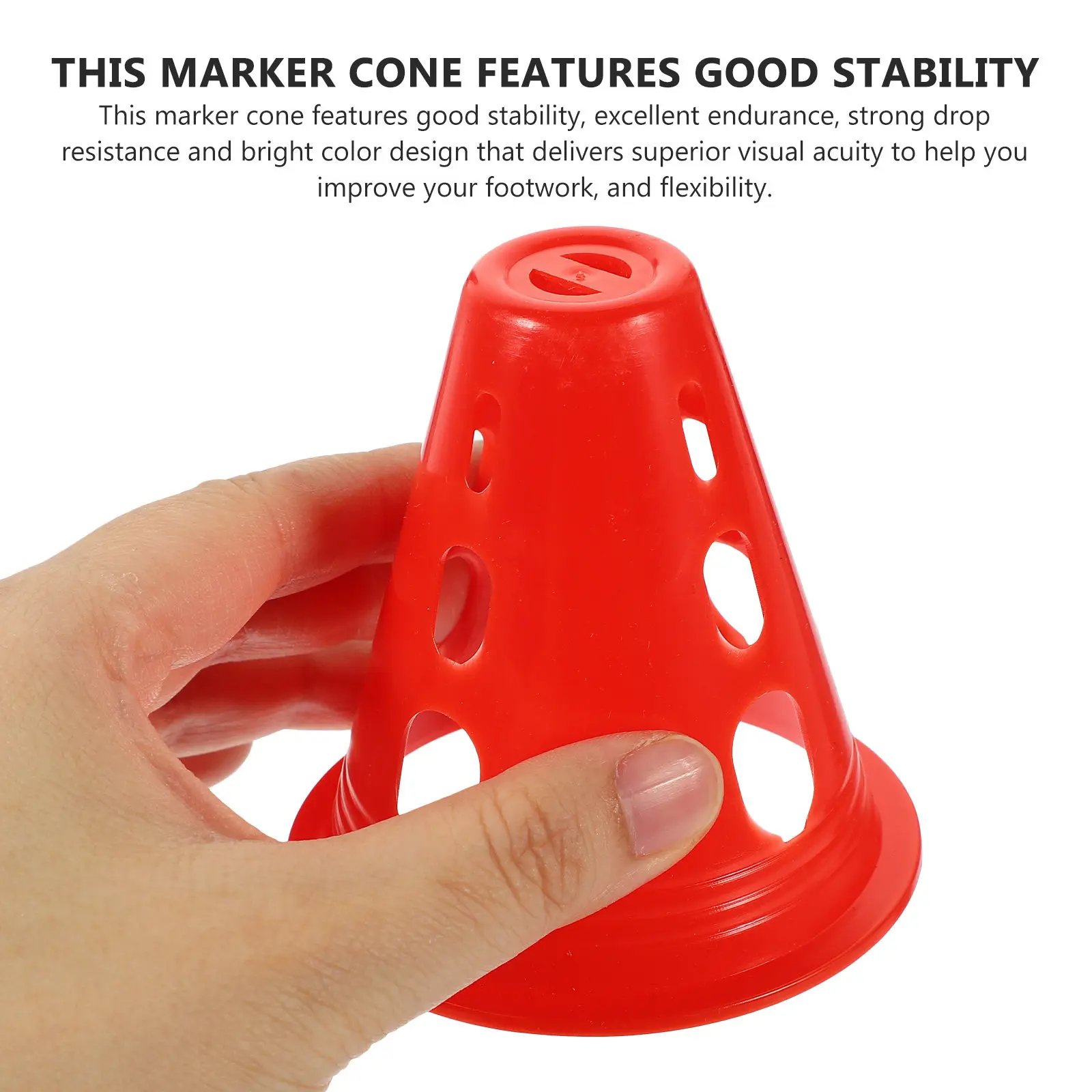 20Pcs Windproof Roller Skating Cones Cone Shape Reusable Training Markers for Agility Drills Speed Training Soccer Football