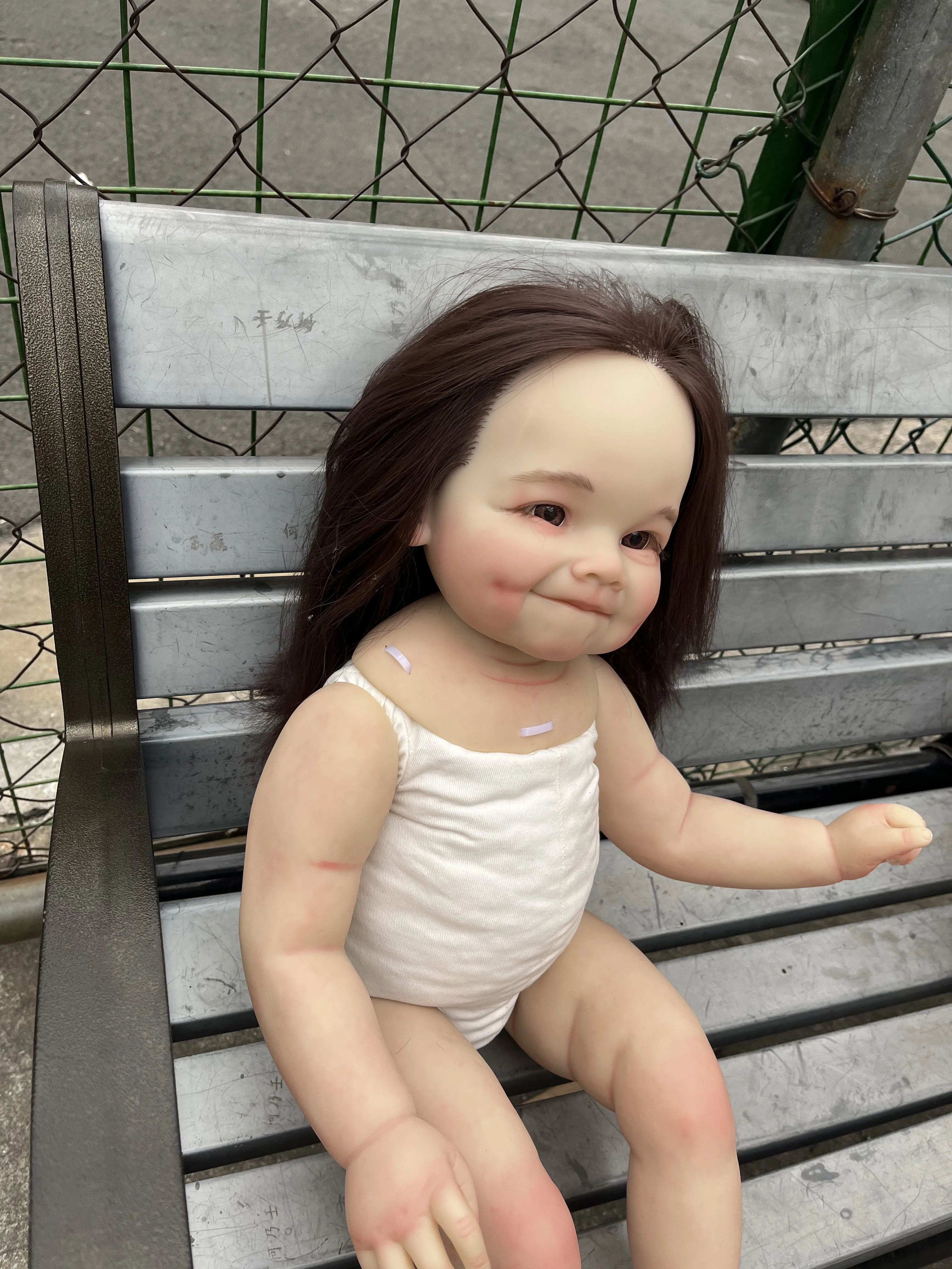 FBBD Customized Limited Supply 28inch Reborn Baby Doll Raya With Hand-Rooted Hair Painted Kit Christmas Gift