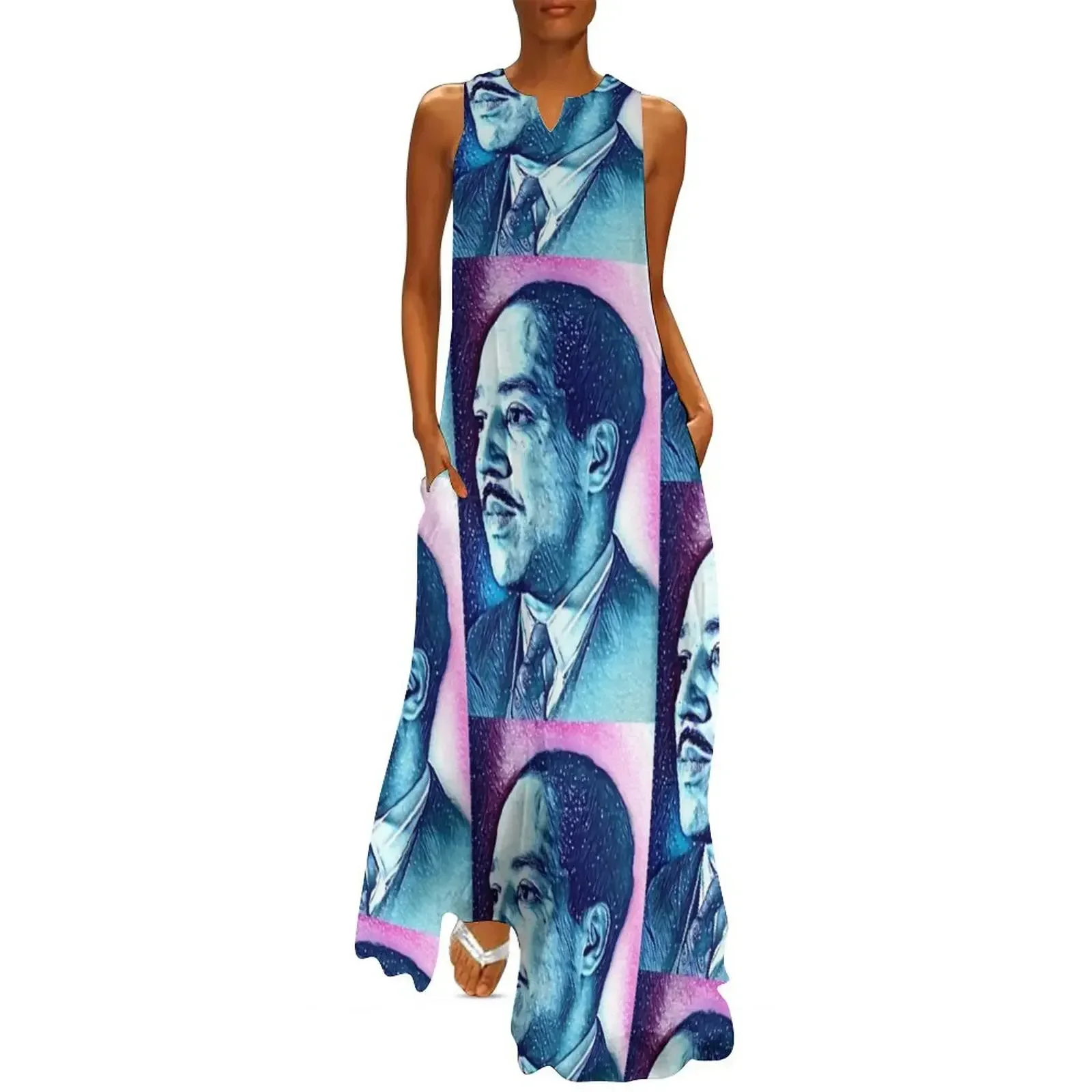 

Langston Hughes Artwork Langston Hughes Portrait Langston Hughes Wall Art Long Dress Elegant gown Dress