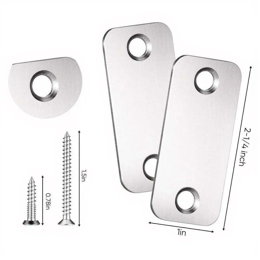 Stainless Steel Door Strike Filler Plate Adjustable Latch Repair Gasket For Residential Commercial Security Lock Mechanism
