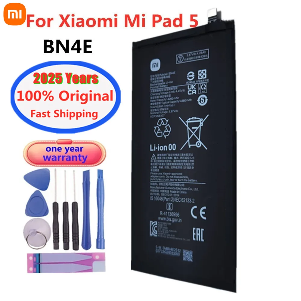 2025 Years 4360mAh BN4E Original Xiao Mi Phone Battery For Xiaomi Mi Pad 5 Pad5 Tablet Battery Bateria Batteries Fast Deliver