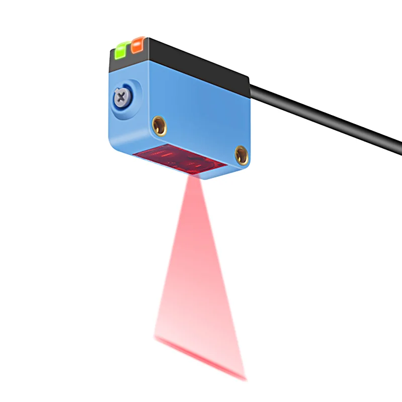 Adjustable Detection Distance, Area Background Suppression, Photoelectric Sensor, Visible Red Strip NPN PNP Output DC