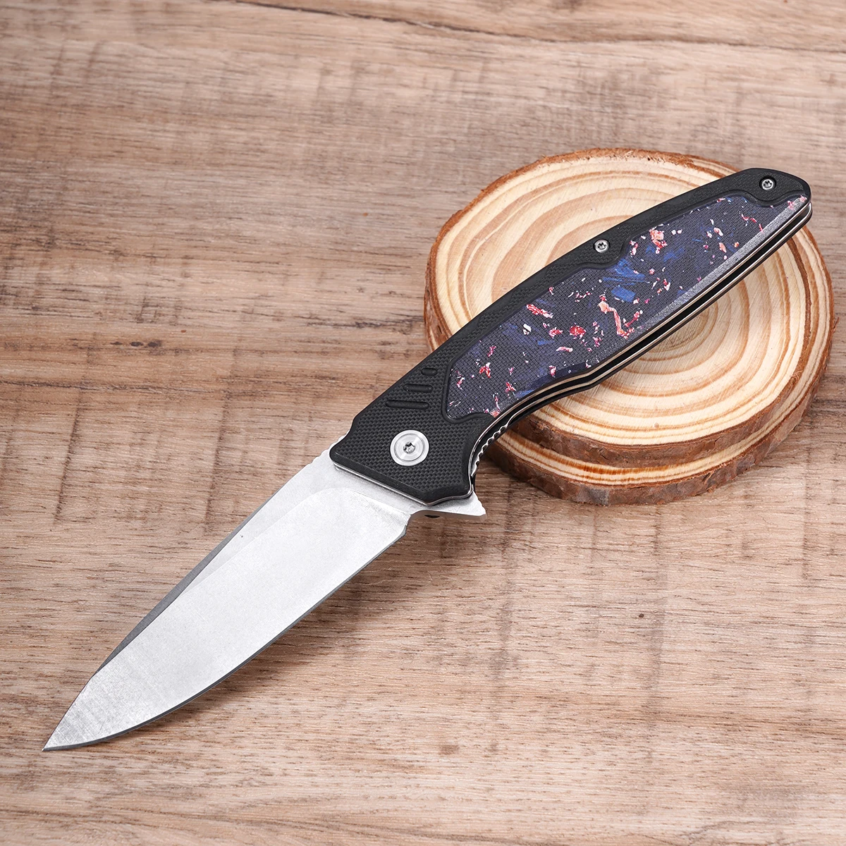 

Складной нож 5Cr: тактический нож для мужчин, многофункциональный инструмент EDC, нож для фруктов, креативный дизайн, рукоятка G10 — идеально подходит для кемпинга, походов, приключений, повседневного использования и рыбалки. Это отличный подарок, особенн