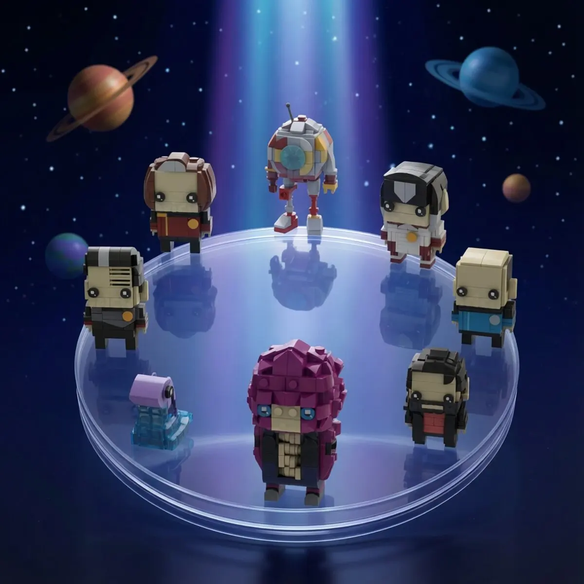 MOC Star Voyage Prodigy Serie Rok Jankom Charaktermodell Bricksheadz Puzzle-Stil Baustein-Spielzeug Geschenk Dekoration – Detail 1