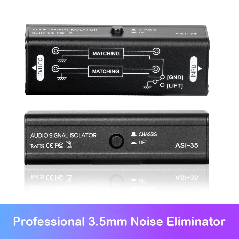 المحمولة 3.5 مللي متر aux الأرض حلقة المعزل المهنية هوم مزيل الصوت إشارة المعزل مرشح الضوضاء الملحقات الموسيقية