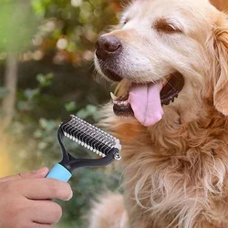 Professional Pet Deshedding Brush Dog Hair Remover Pet Hair Knot Cutter Puppy Cat Comb Brushes Dogs Grooming Shedding Supplies