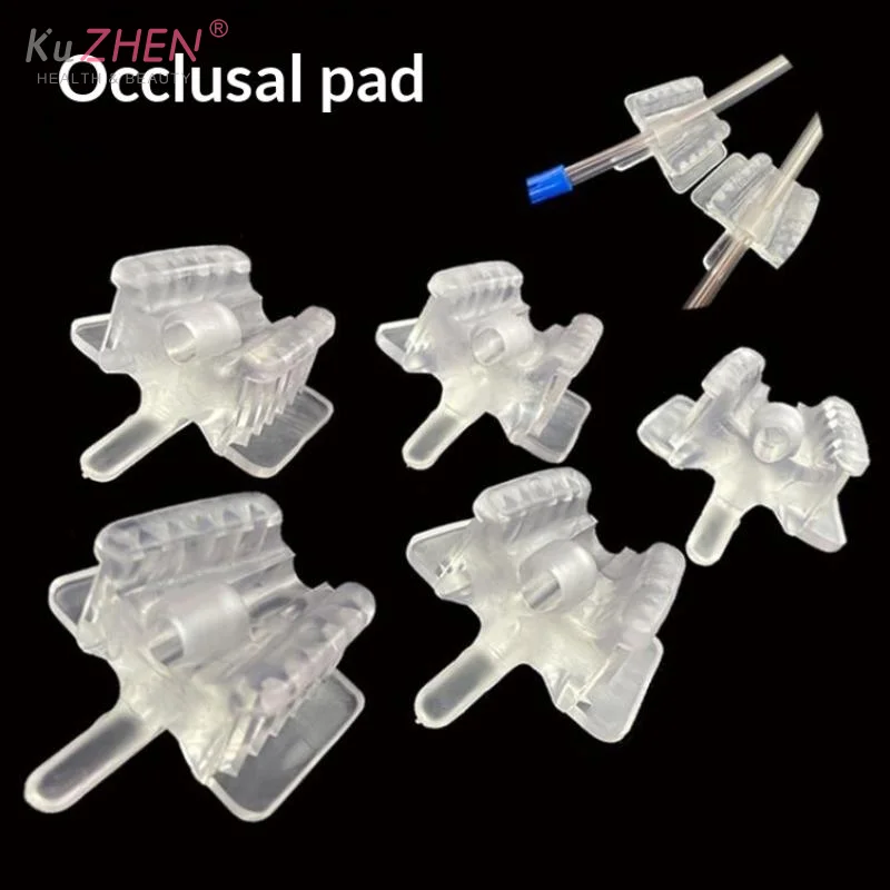 5pcs Dental Silicone Mouth Support Holding Saliva Ejector Suction Tip Occlusal Pad Mouth Opener Retractor Oral Hygiene Material