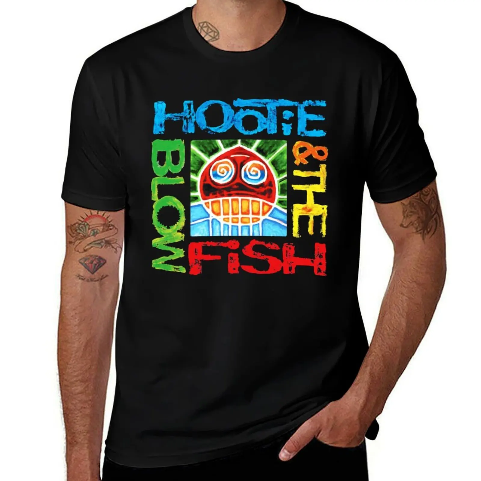 Hootie and the blowfish logo classic t shirt T-Shirt Casual Fashion Short Sleeve Cotton T-Shirt