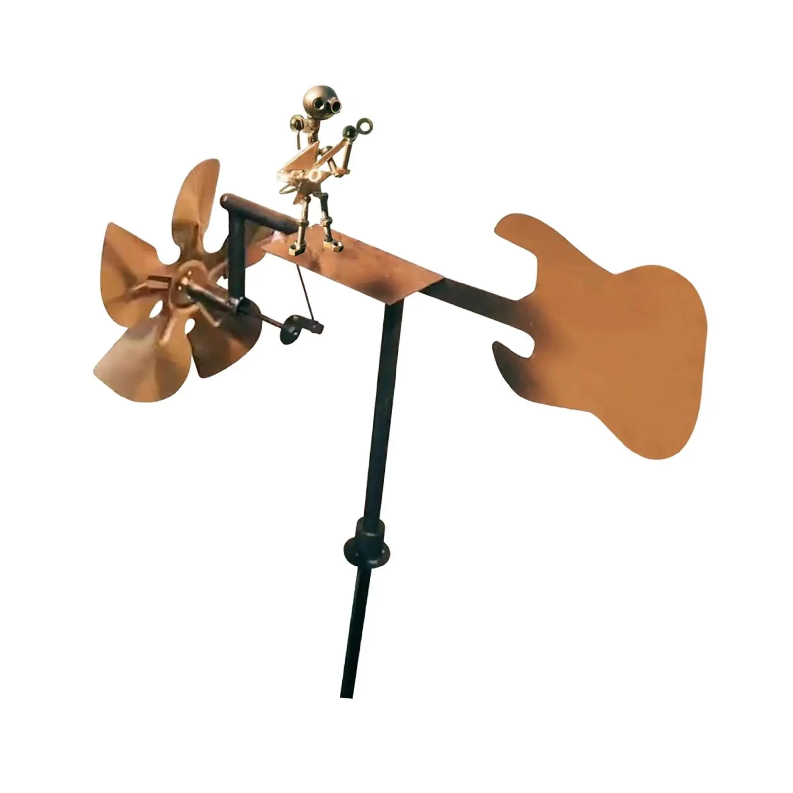 

Metal Drummer Windmill Garden Decoration Wind Power Modern Percussionist Music