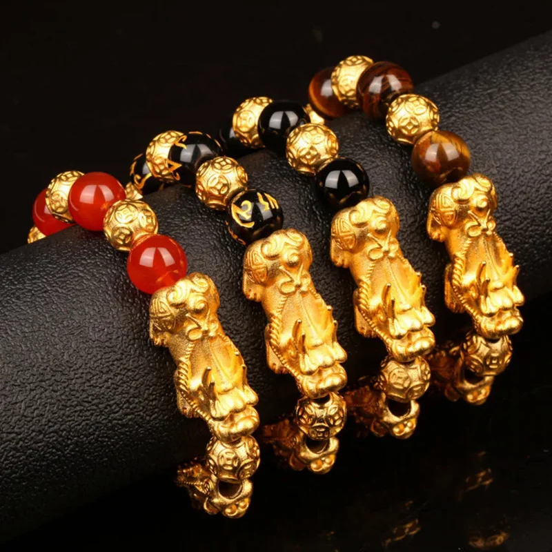 Fashion Brass Plated Vietnam Gold Red Aged Observer Brave Bracelet Men's Long term Color free Transporting Bracelet