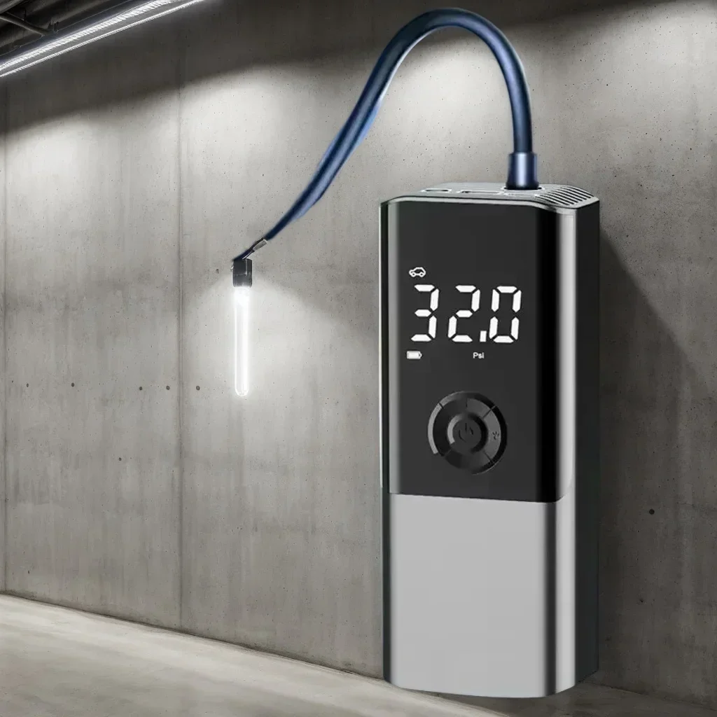 

Wireless Car Air Compressor - 6000mAh Portable Tire Pump for Car, Motorcycle & Bike