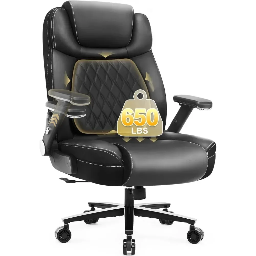 

Office Chair, Capacity Wide Office Chair for Heavy People, Ergonomic High Back Office Chair with Upgraded Quiet Rubber Wheel