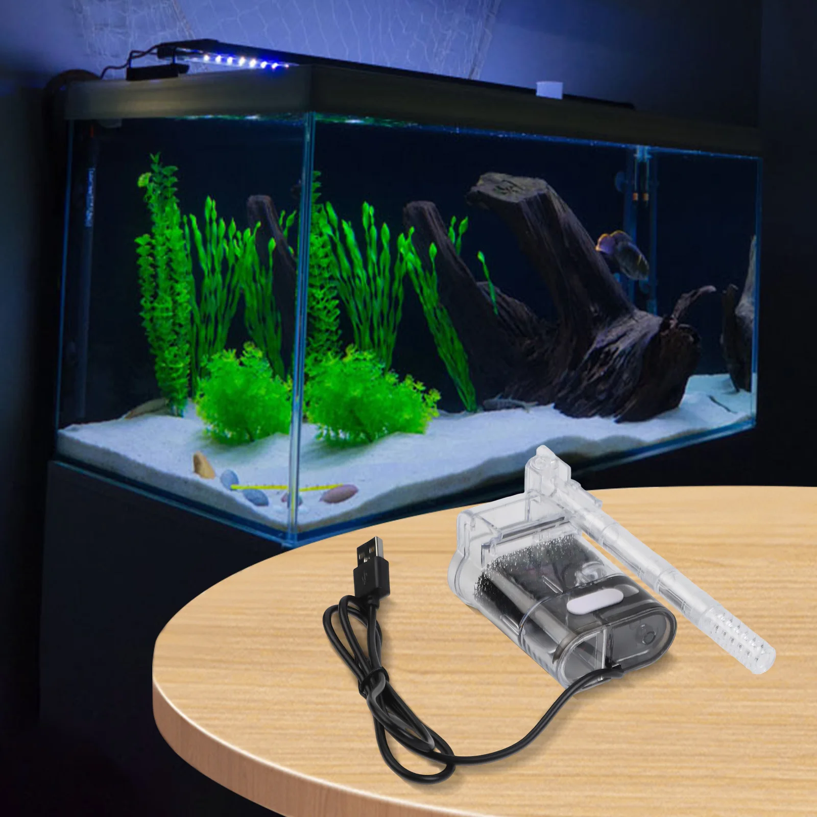 

Aquarium Maintenance 15*6.5*6.5cm Fish Tank Filter Cleaning Circulation Water Pump Aquarium Filter Adjustable Flow