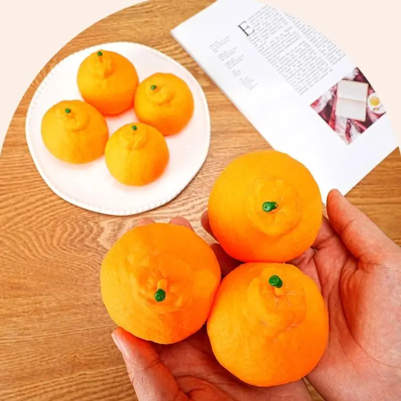 

Pack Of 12 Stress Relief Squeeze Toy Sensory Oranges Realistic Tangerines Ball For Adults Kids Office Home Use A2UB