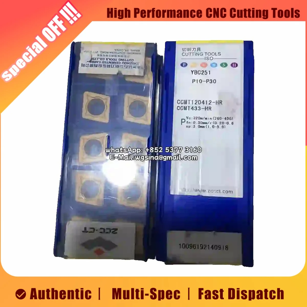 

Оригинальные токарные пластины ZCC CT CCMT CCMT120412 CCMT120408 CCMT120404 CCMT09T308 CCMT060204 CCMT060208 HR YBC251