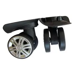 2 Pieces Luggage Replacement Wheels Swivel Double Row Wheel Suitcase Wheels for Bags Trolley Case Shopping Carts Wear Resistant