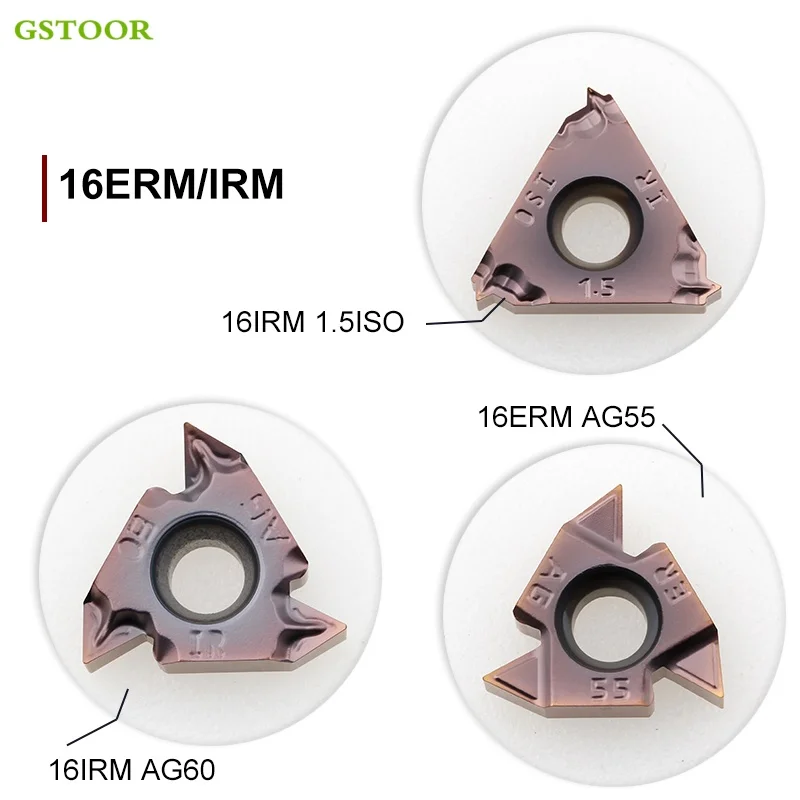 

16ERM 16IRM AG55 AG60 11W 14W GM9030 GM9130 CNC Lathe Pressing Threading Turning Tools Carbide Inserts For Stainless Steel