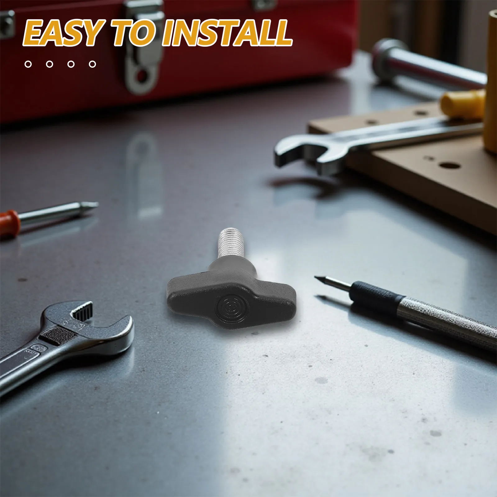 4Pcs T-Shaped Adjustable Thumb Screws M8 Plastic Head Mechanical Handle Bolts Strong Clamping Knob Screws for Furniture