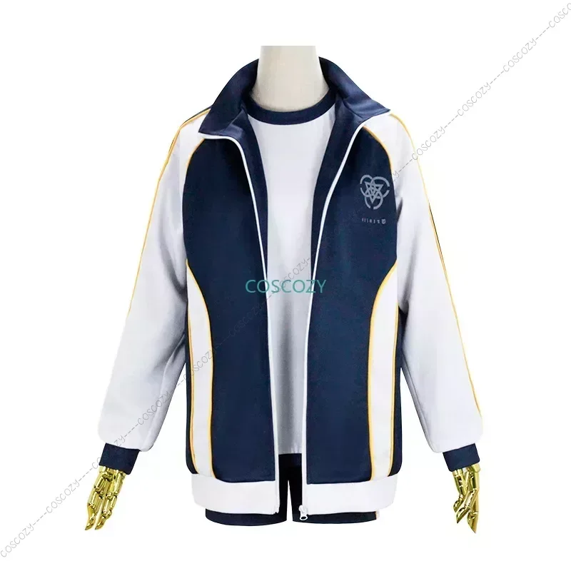 Anime Blue Archive Cosplay Costume Iochi Mari Hanekawa Hasumi Women Gym Sport Costume Party Uniform Coat Top Shorts Wig Suit