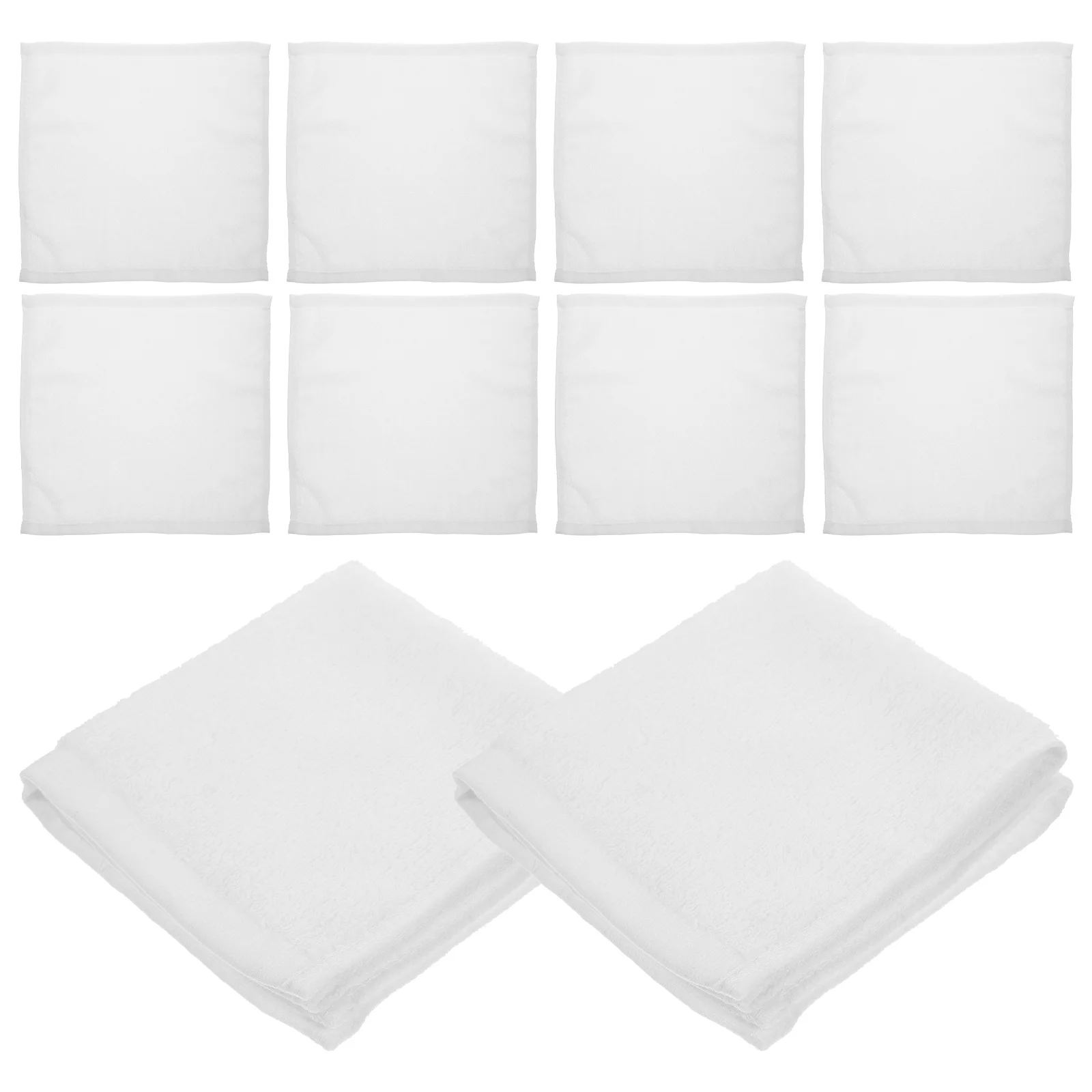 10 Pcs Cleaning Towel Hand Towels Square Napkins for Bathroom Cotton Handkerchief Hotel