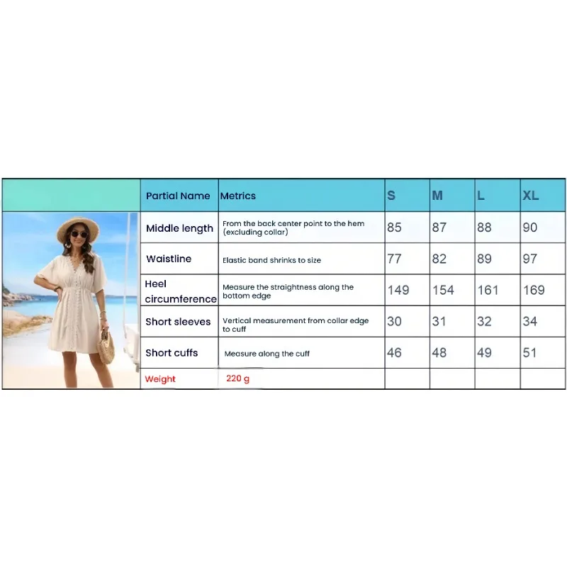 2025 Hot Sale Women's Solid Color Swim Cover Up Sexy Lace Bikini Beach Dress Tunic V Neck Sarong Wrap Summer Ice Silk  Beachwear