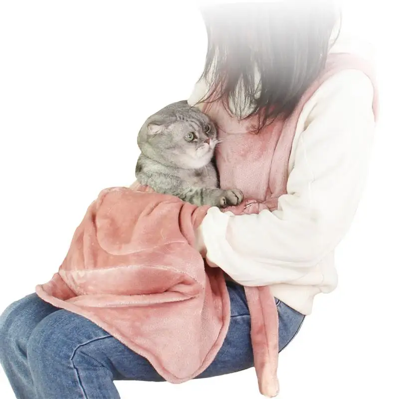 Soft Cat Carrier Soft Cat Wrap Apron Warm Carrier Pouch For 7.5Kg Cats Pet Sleeping Bag For Travel Daily Life Home