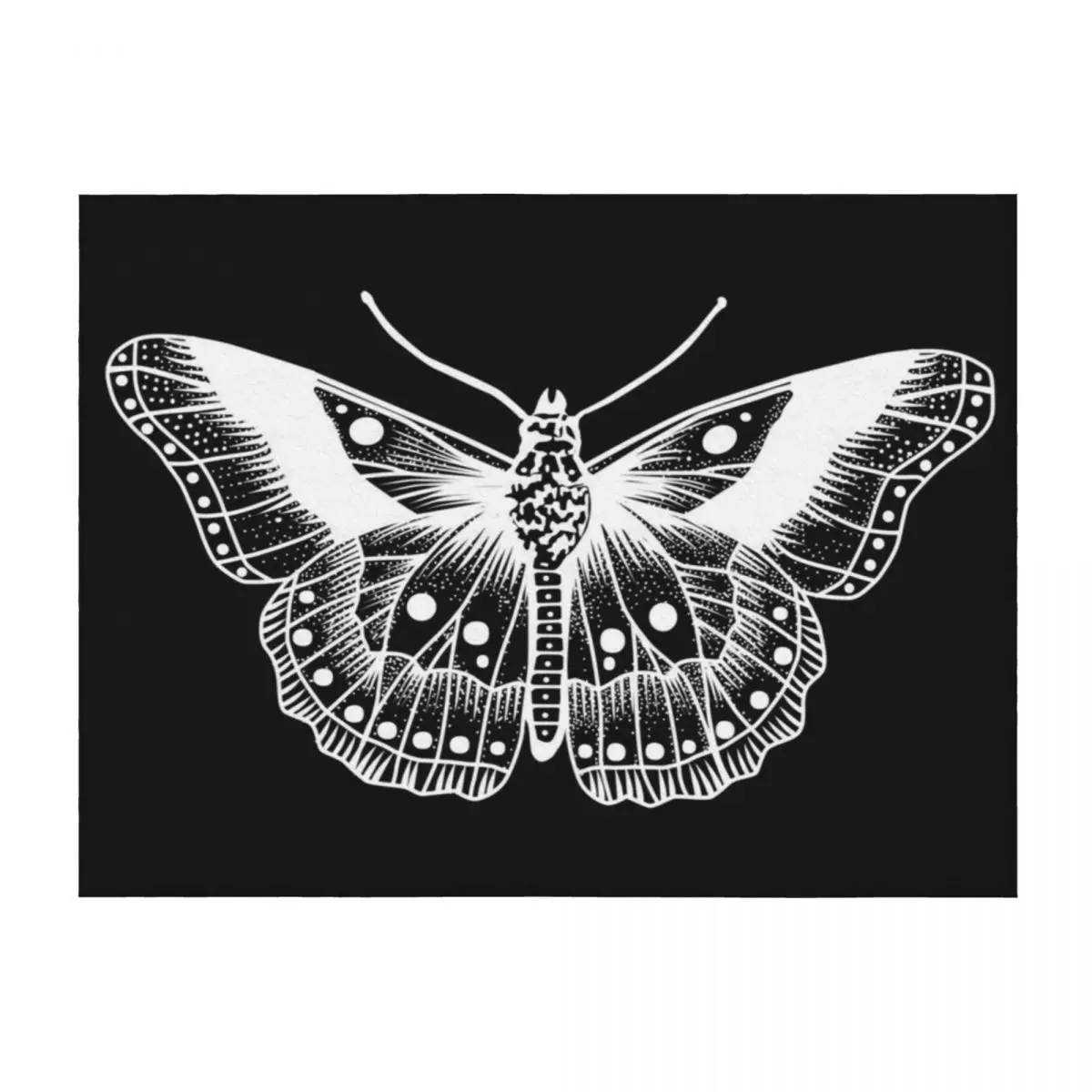 

White Butterfly Tattoo Throw Blanket Blankets For Sofas Shaggy For Decorative Sofa Kid'S Blankets