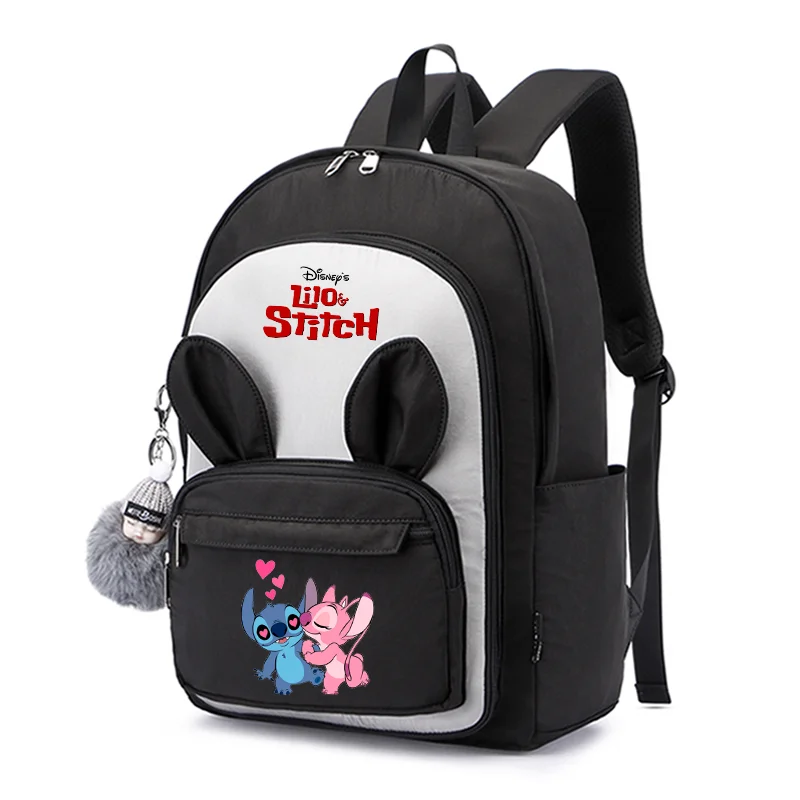 

Lilo Stitch Kids Backpack Primary Schoolbag For Girls Boys Waterproof Backpacks Children Orthopedics Rabbit Ears School Bags