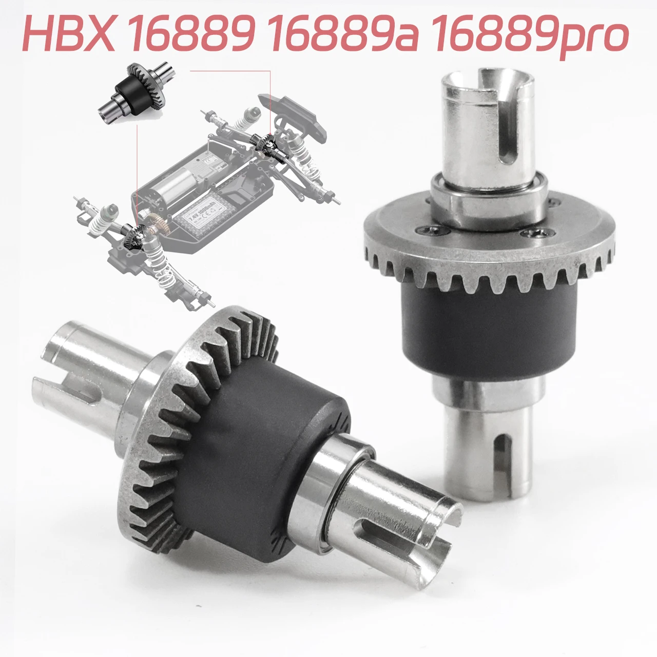 HAIBOXING HBX 16889 16889A 16890 16890A SG1601 SG1602 Metall-Differential M16018 1/16 RC Auto Upgrade-Teile Zubehör