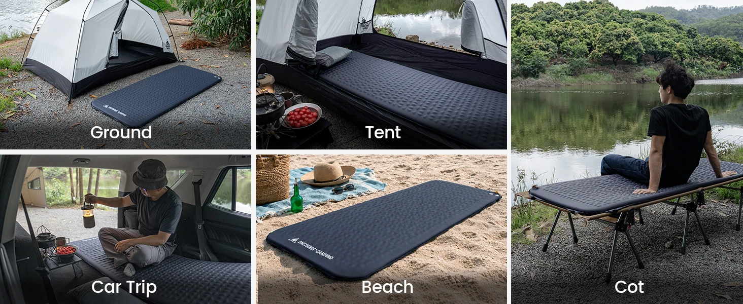 OneTigris NIGHTFALL Selbstaufblasbare Feldbettmatte Memory-Schaum Faltbare Schlafmatte für Camping-Feldbett Kompakt für Auto-Camping Overlanding – Detail 4
