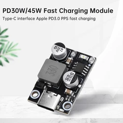 30W 45W Type-C QC3.0 PD3.0 DC-DC Buck Converter Charging Step Down Module 8-32V 9V 12V Fast Quick Charger Circuit Board