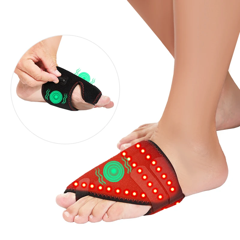 

660nm Red Light Heating Toe Wrap Vibration Massager Warm Cover Instep Post Workout Relax Home Leisure Relieve Fatigue