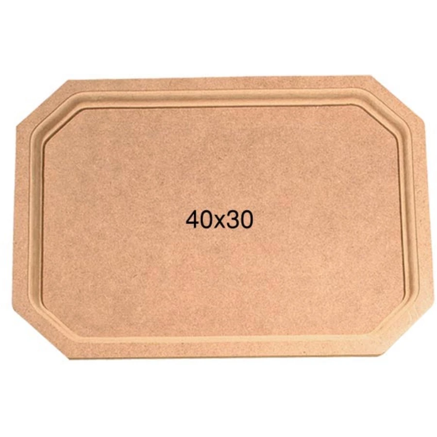 T702 Large Rectangle Tray, Unpainted Mdf Raw Wood Tray