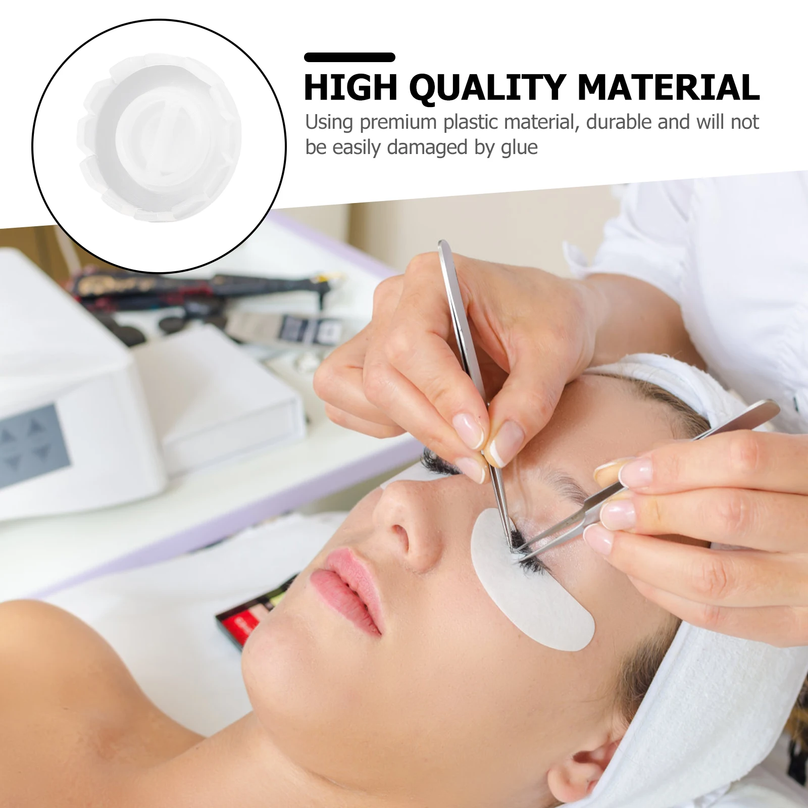 

200pcs Extension Disposable Eyelash Glue Cups Glue Holders Disposable Cups Tools ganizer False Tray Plastic For Salon Home