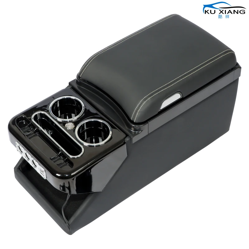 For Universal Car Front Center Console Box Double Sides Open Storage Apartment MPV Car Armrest Box