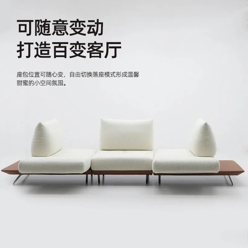 

Sofa Italian modern simple living room multi-functional rotating combination fabric sofa