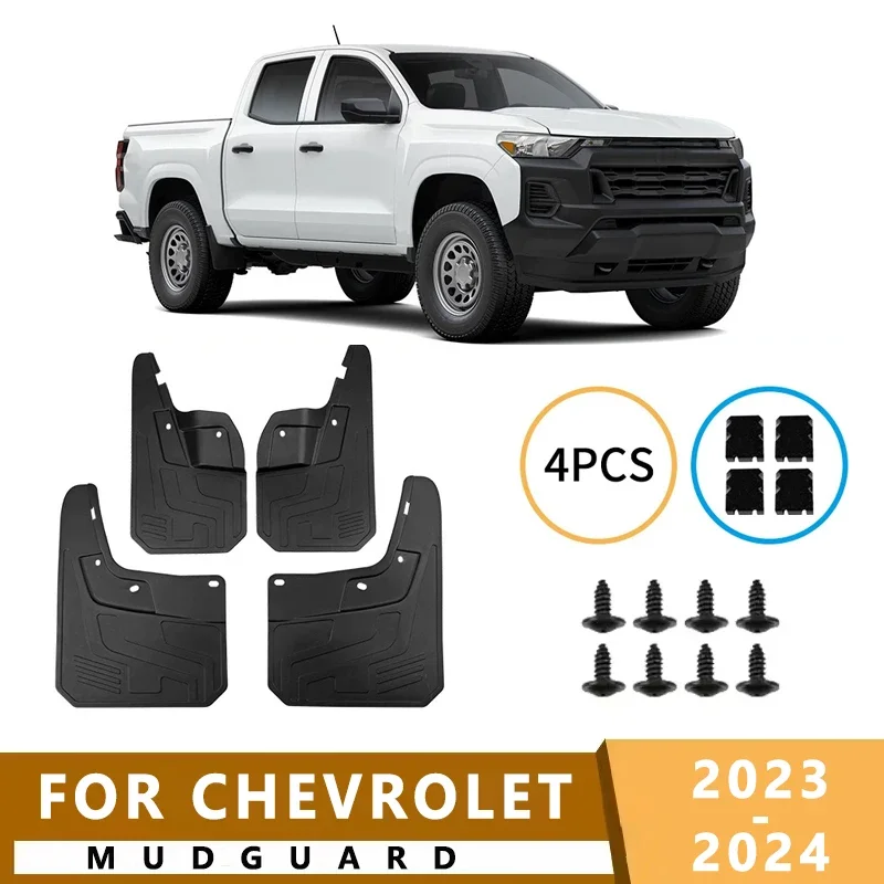 

Mud Flaps Fit for Chevrolet Colorado 2023-2024 Mudguards Tire Fenders Splash Proof Accessories Wheel Guards 4ps