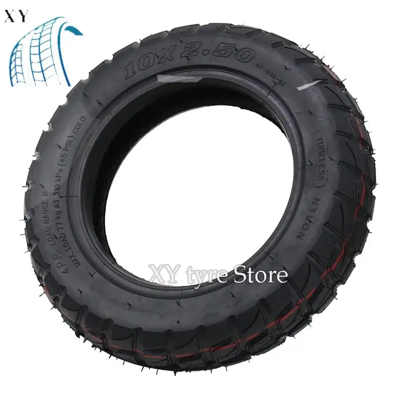 10 inch 10x2.50 tubeless wear-resistant vacuum tire, suitable for inflatable wheel tubes of electric scooters