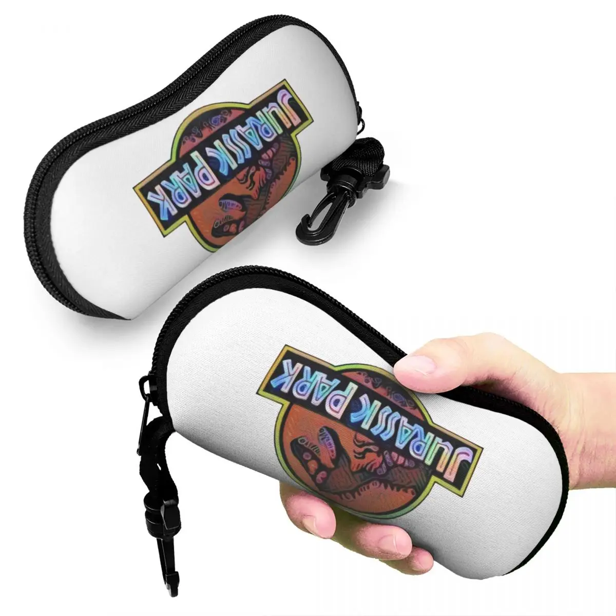 

Jurassic Park Shell Glasses Case Protective Sunglasses Box Women Men Soft Eyeglass Bag Pouch