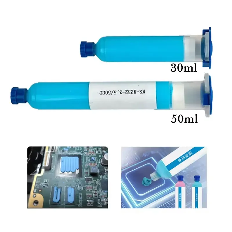 30ml/50ml Blue Pink High Performance Thermal Paste Gel 3.0W/mK For Drone FPV CPU/GPU PS5 PC Cooling LED Systems XK-G30