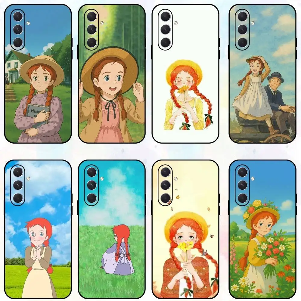 

A-Anne of Green Gables Cartoon Phone Case For Samsung Galaxy A73,A72,A71,A70,A53,A52,A51,Others Soft Black Shell
