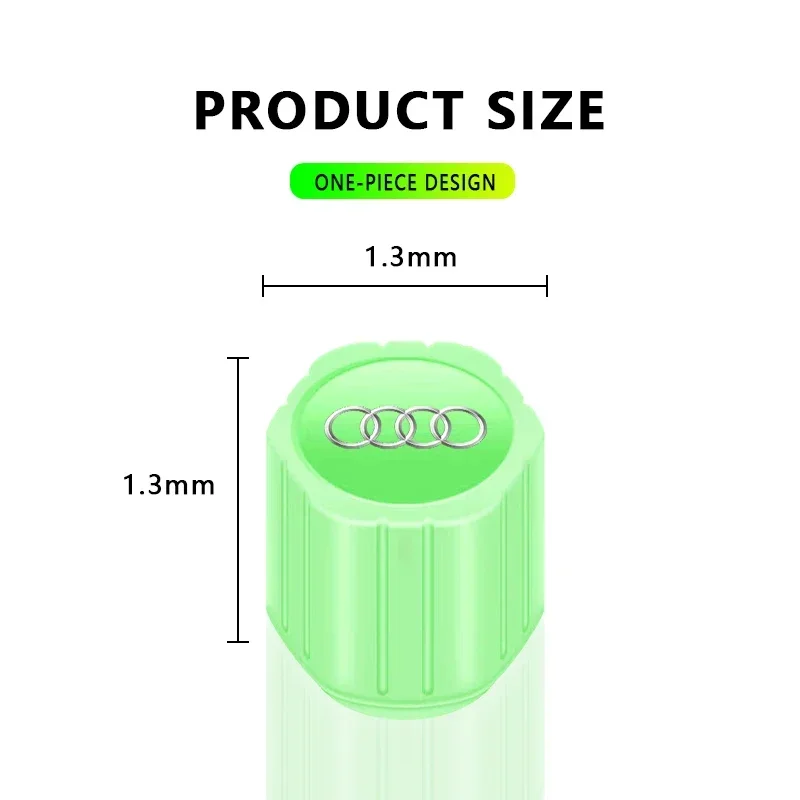 مضيئة سيارة الإطارات صمام قبعات الفلورسنت عجلة دراجة نارية الإطارات لأودي S3 S5 S1 S4 S2 S6 RS3 RS4 RS5 RS6 RS8 B8 B6 TT A2 A3 A4 #3