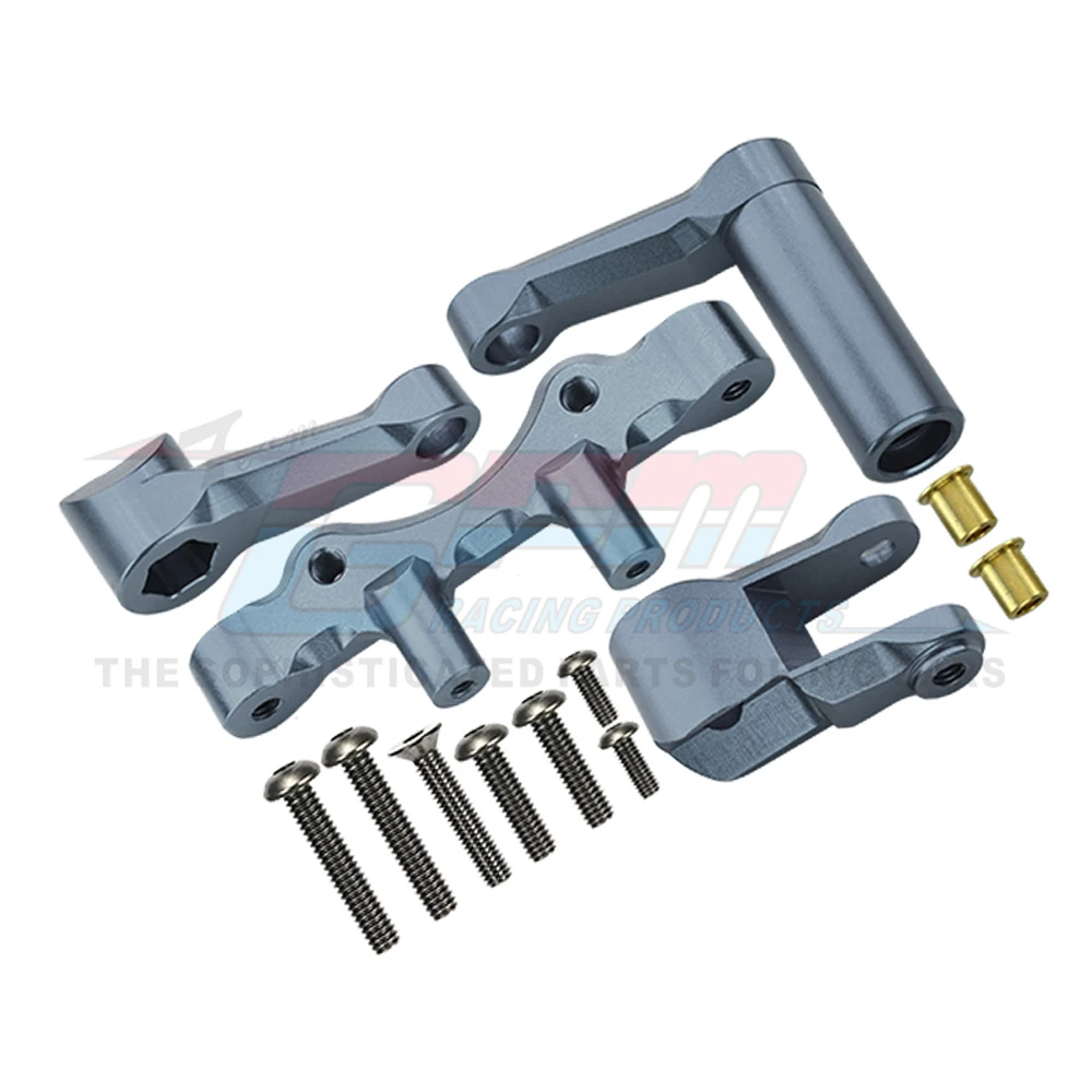 GPM for LOSI 1/6 Super Baja Rey 2.0 Super Rock Rey V2 Desert Truck Upgrade Parts Metal Steering Assembly Bellcrank Set LOS251059