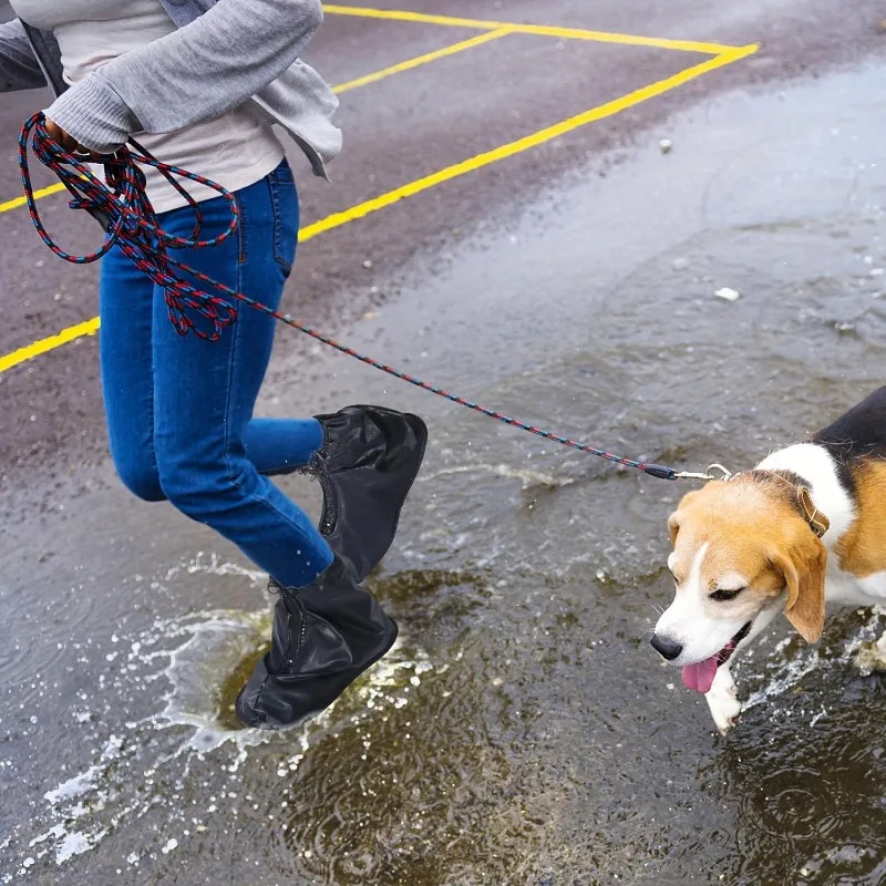 Wieder verwendbare wasserdichte und regens ichere Silikon-Übers chuhe aus rutsch fester Schuh überzüge für Herren-und Damen-Sports chuh zubehör