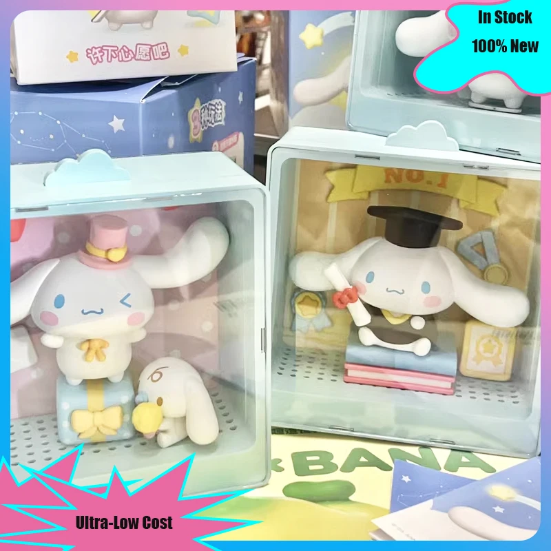 Original MINISO Surprise Toy MAX Micro Box Cinnamoroll Wish List Series Cute Ornaments Cartoon Model Birthday Gift