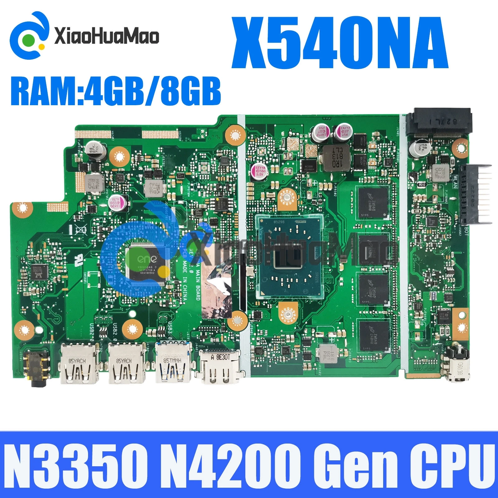 

X540NA With N3350 N4200 CPU 4GB 8GB-RAM Notebook Mainboard For Asus X540 X540N X540NA R540N D540NA X540MA Laptop Motherboard