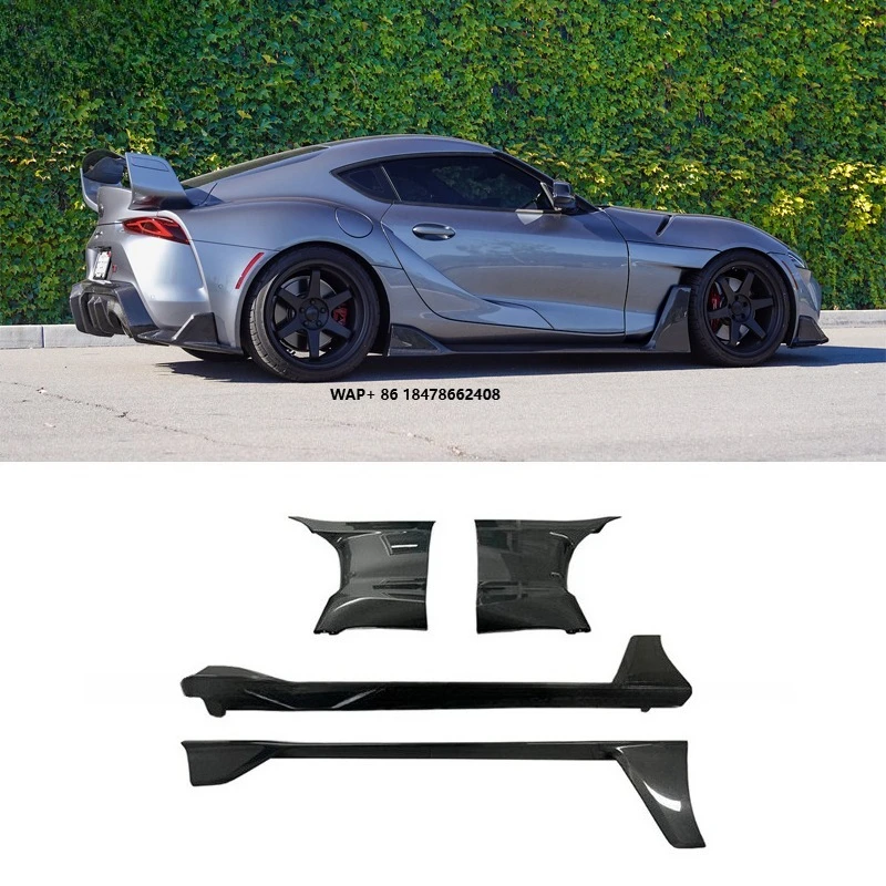 

Wholesale dry Carbon Fiber AD V2 Style Side Skirts for 2019+ Supra A90 A91 MK5 Body Kit